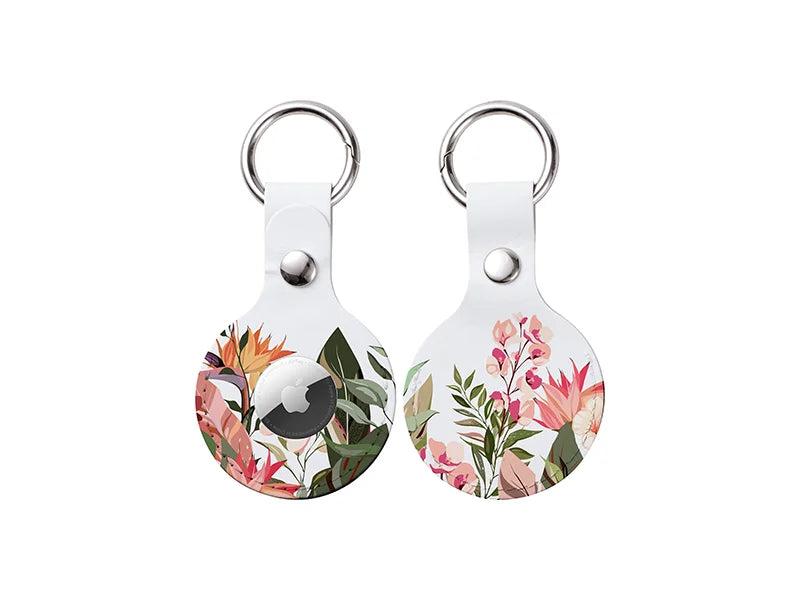 Sublimation Blanks PU AirTag Keychain Holder