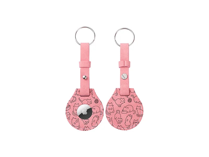 Sublimation Blanks PU AirTag Keychain Holder (Long Strap)