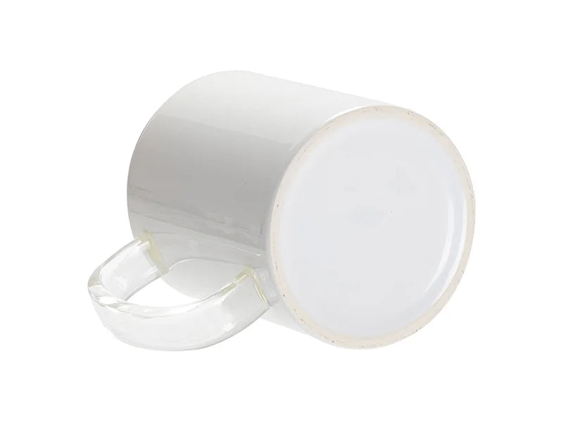 Sublimation Blanks 11oz White Mug (Clear Glass Handle)