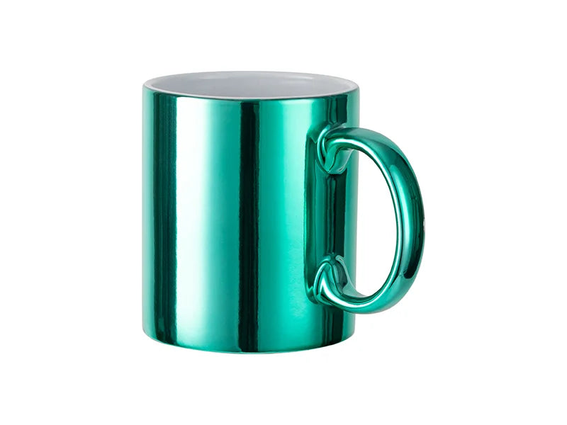 11oz Sublimation Blanks Green Plated Ceramic Mug