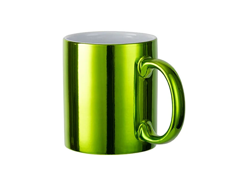 11oz Sublimation Blanks Light Green Plated Ceramic Mug