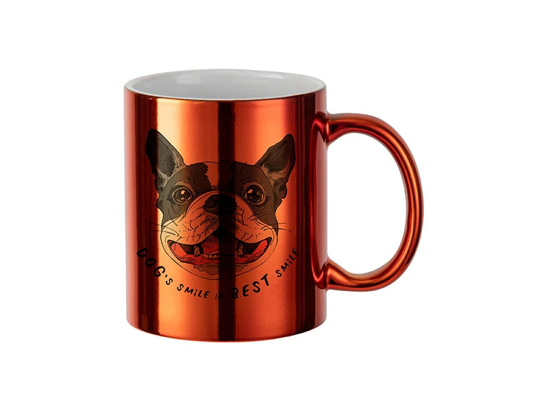 11oz Sublimation Blanks Orange Plated Ceramic Mug