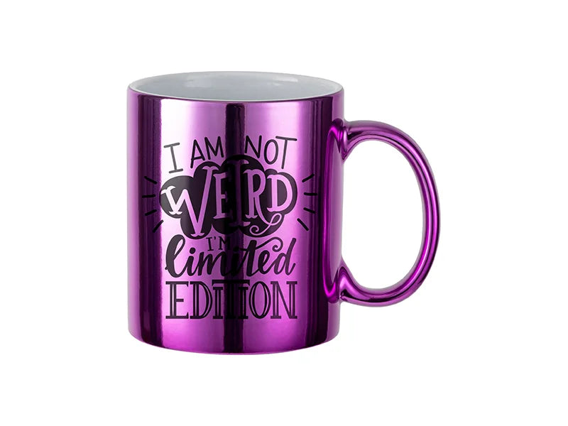 11oz Sublimation Blanks Purple Plated Ceramic Mug