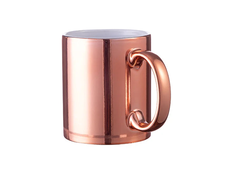 Sublimation 11oz Rose Gold Plated Ceramic Mug