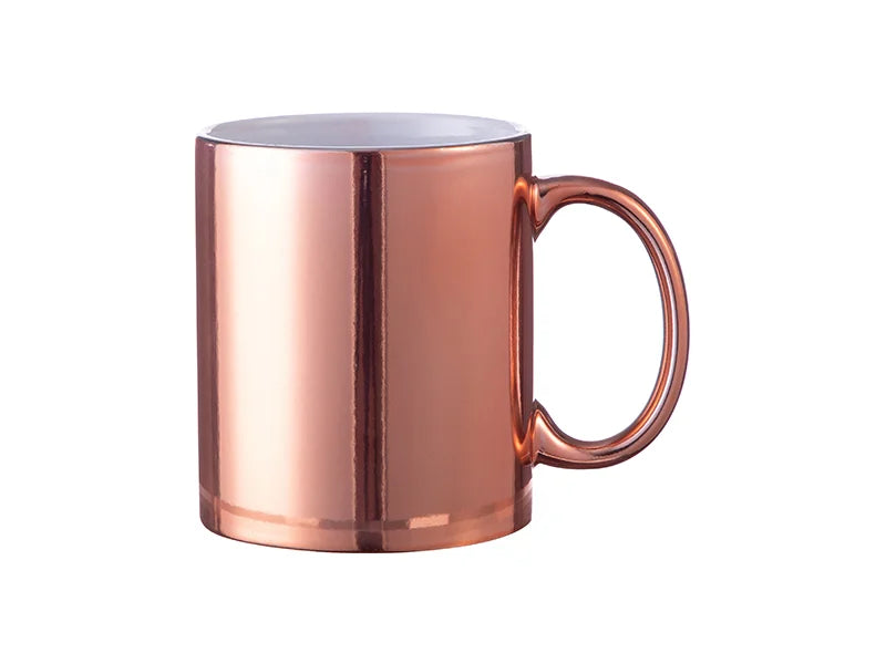 Sublimation 11oz Rose Gold Plated Ceramic Mug