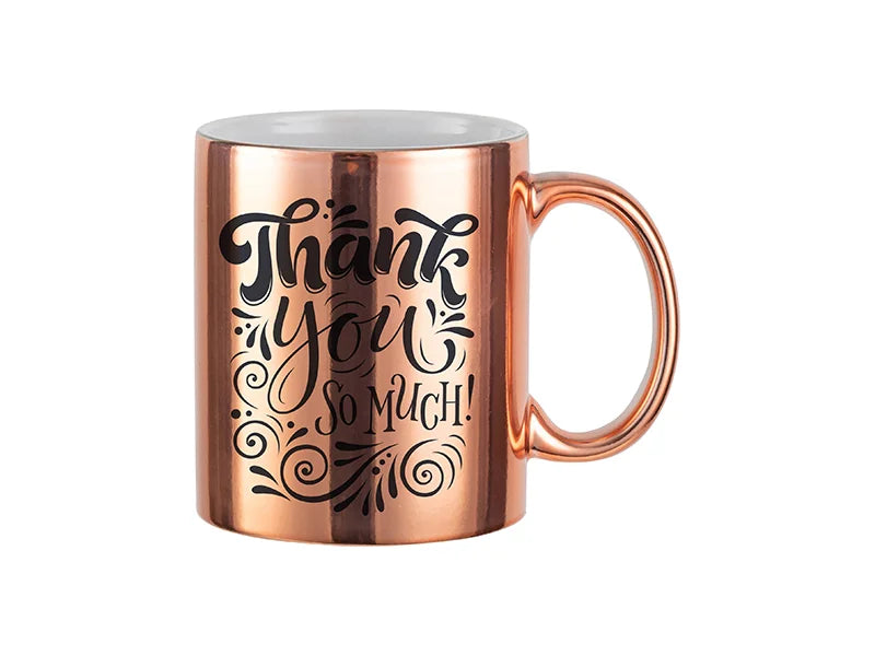 11oz Sublimation Blanks Rose Gold Plated Ceramic Mug