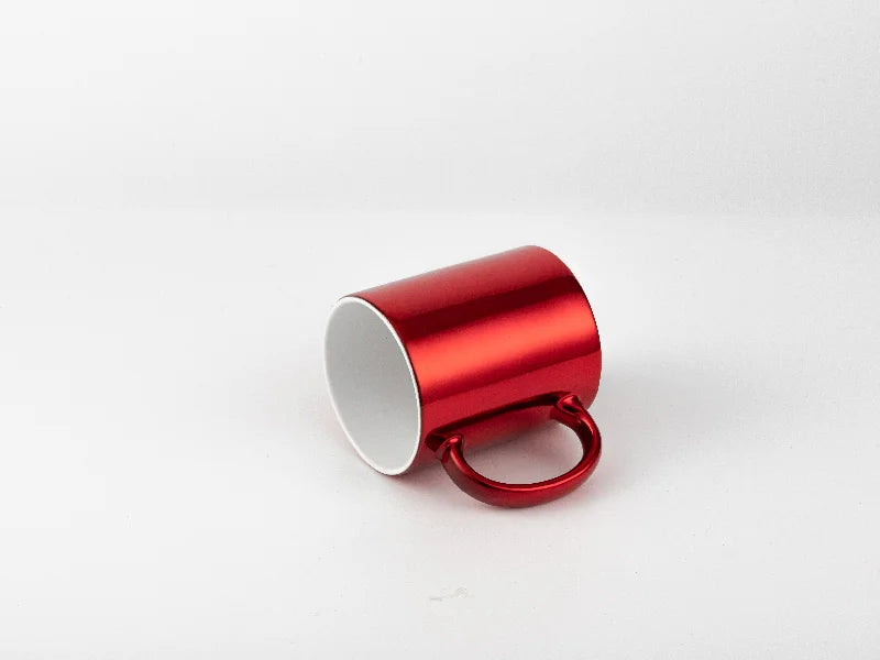11oz Sublimation Blanks Red Plated Ceramic Mug
