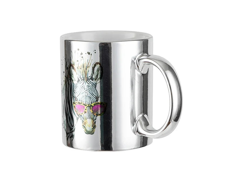 11oz Sublimation Blanks Silver Plated Ceramic Mug