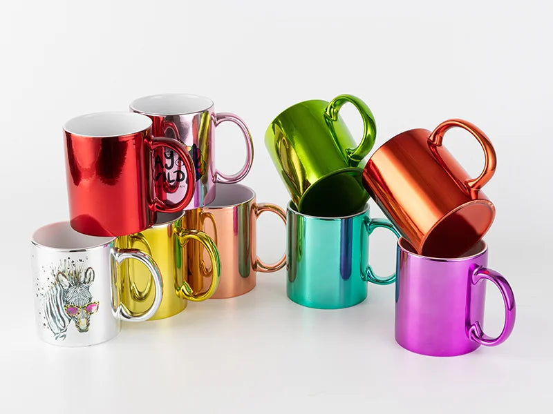 11oz Sublimation Blanks Green Plated Ceramic Mug