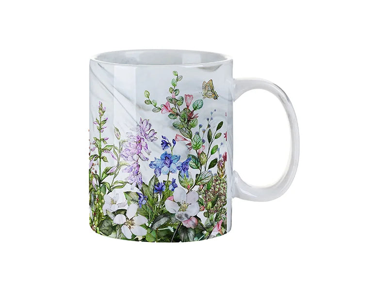 11oz Sublimation Blanks Marble Texture Mug (Gray)