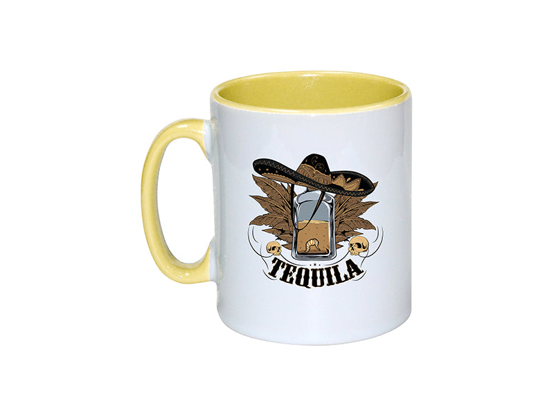 Sublimation 10oz Inner Rim Color Mug(Yellow)