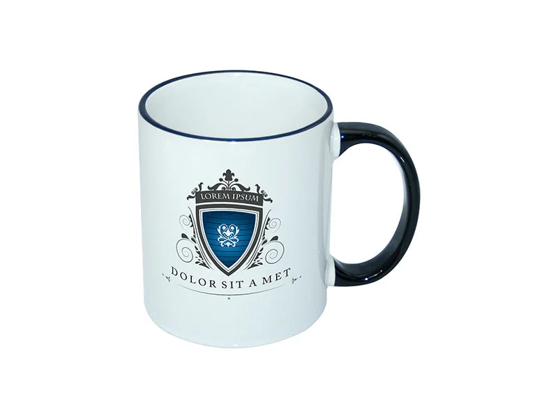Sublimation 11oz Rim Handle Mug - Black