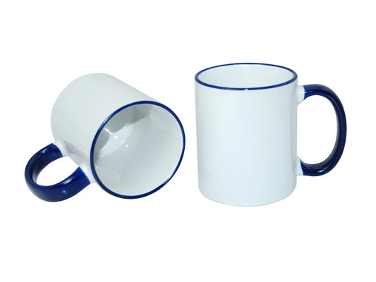 Sublimation 11oz Rim Handle Mug - Blue