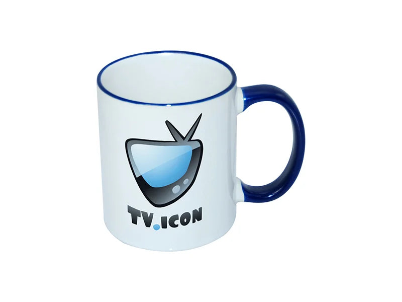 Sublimation 11oz Rim Handle Mug - Blue