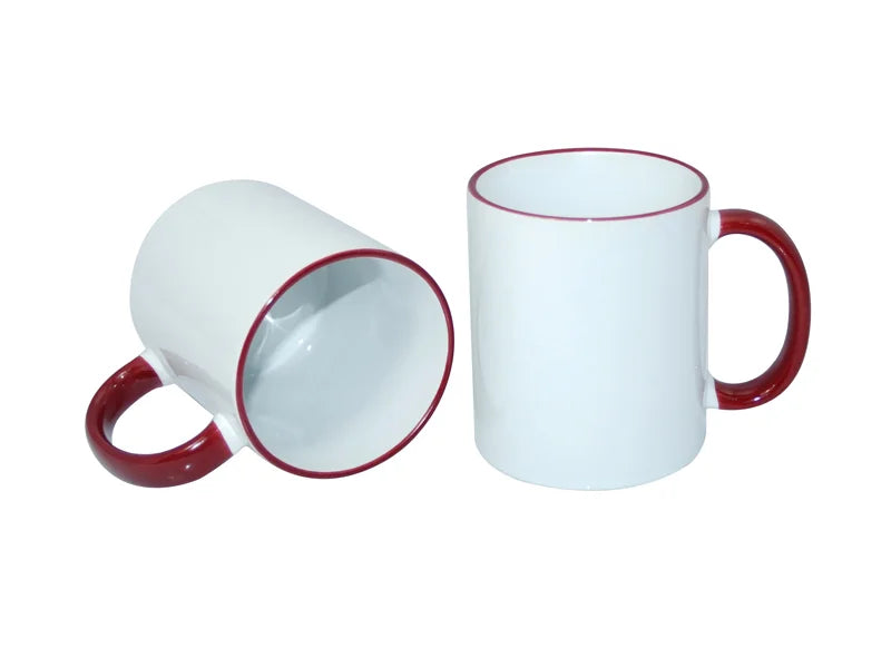 Sublimation 11oz Rim Handle Mug - Maroon