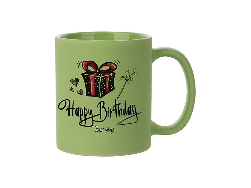 Sublimation 11oz Full Color Mug (Frosted, Light Green)