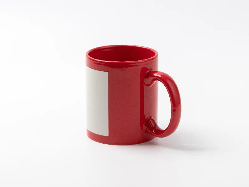 11oz Sublimation Blanks Luminous Mug w/ White Patch (Red)