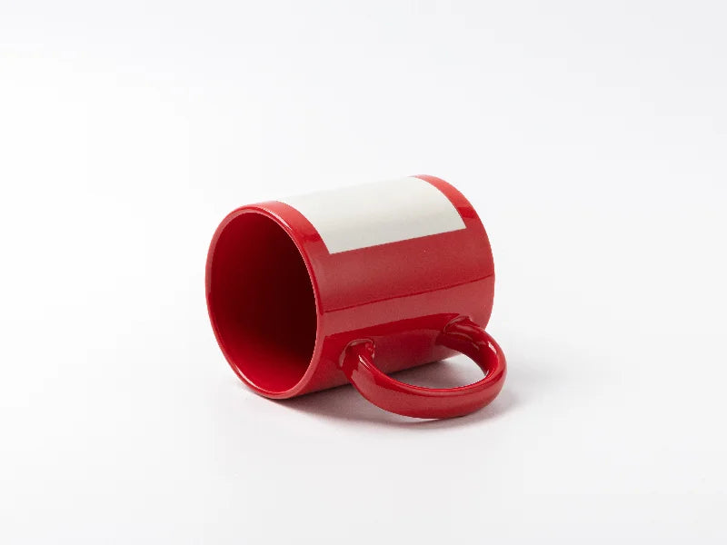 11oz Sublimation Blanks Luminous Mug w/ White Patch (Red)