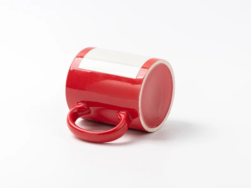 11oz Sublimation Blanks Luminous Mug w/ White Patch (Red)