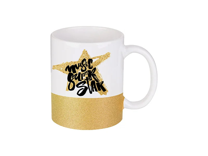 Sublimation 11oz/330ml Bottom Glitter Mug(Gold)
