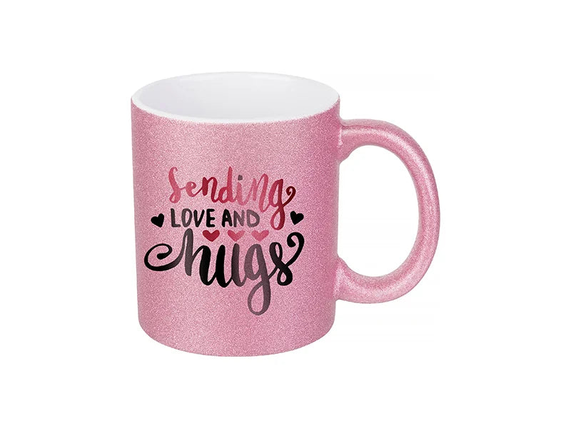 Sublimation 11oz/330ml Glitter Mug (Pink)