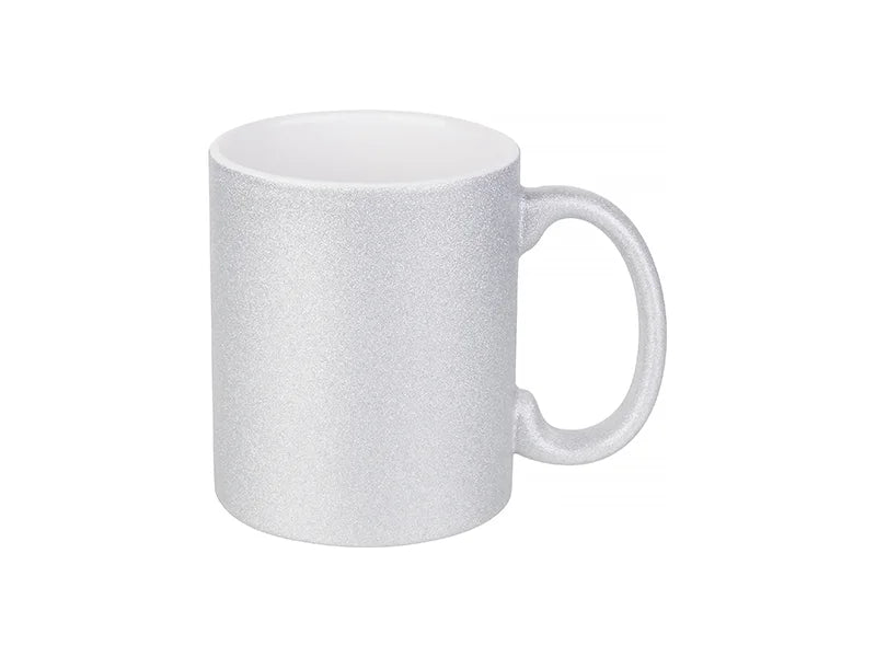 Sublimation 11oz/330ml Glitter Mug (Silver)