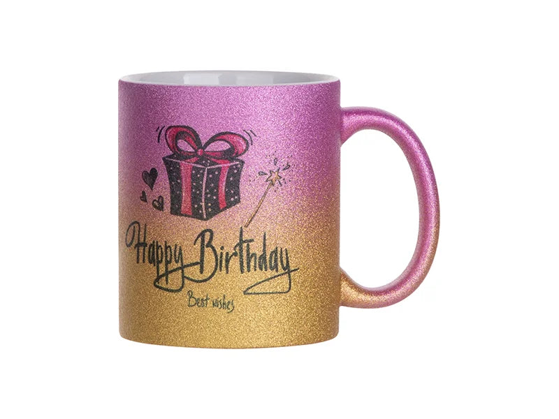 Sublimation 11oz/330ml Gradient Bottom Glitter Mug