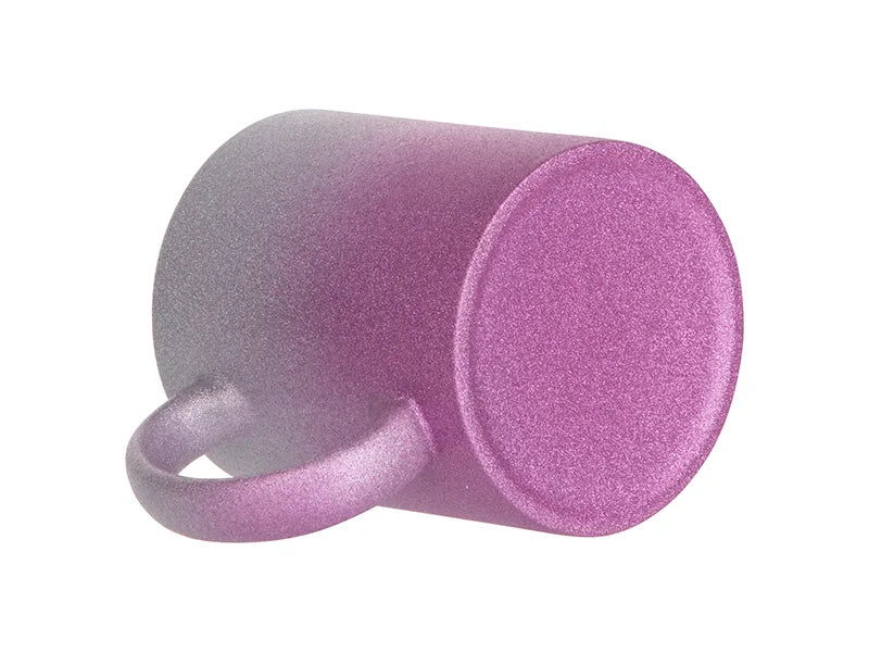 Sublimation 11oz/330ml Gradient Bottom Glitter Mug (Silver & Purple)