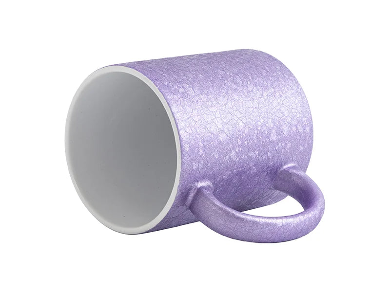 Sublimation Blanks 11oz Crackle Finish Ceramic Mug(Purple)