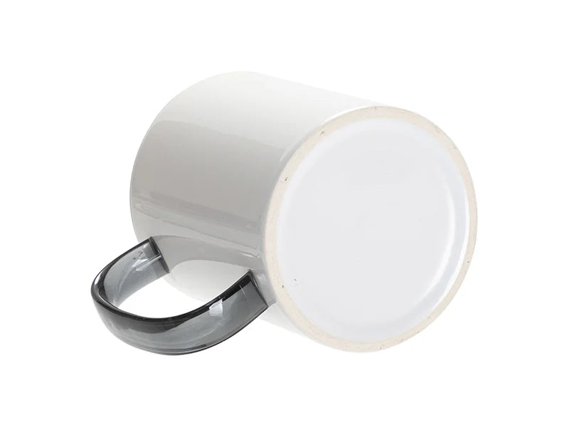 Sublimation Blanks 11oz Two-Tone Color Mug - Black (Black Glass Handle)