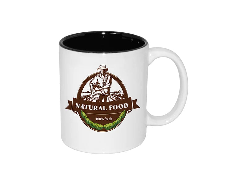 Sublimation 11oz Two-Tone Color Mugs - Black