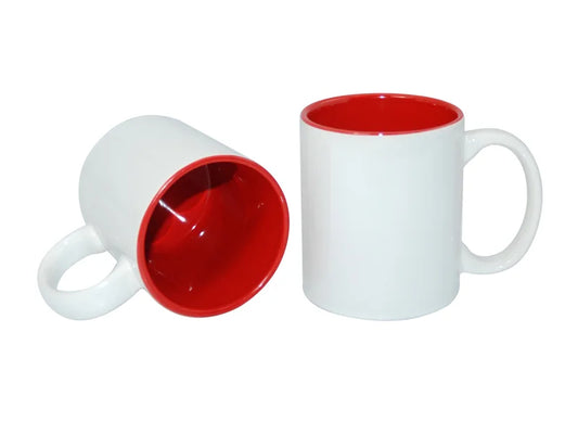 Sublimation 11oz Two-Tone Color Mugs - Red