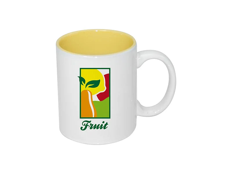 Sublimation 11oz Two-Tone Color Mugs - Yellow