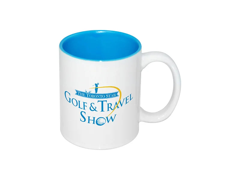 Sublimation 11oz Two-Tone Color Mugs - Light Blue