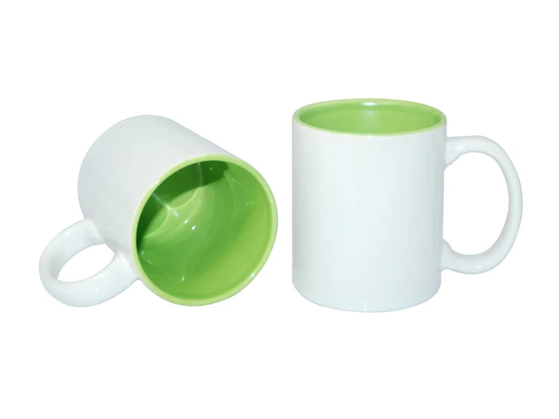 Sublimation 11oz Two-Tone Color Mugs - Light Green