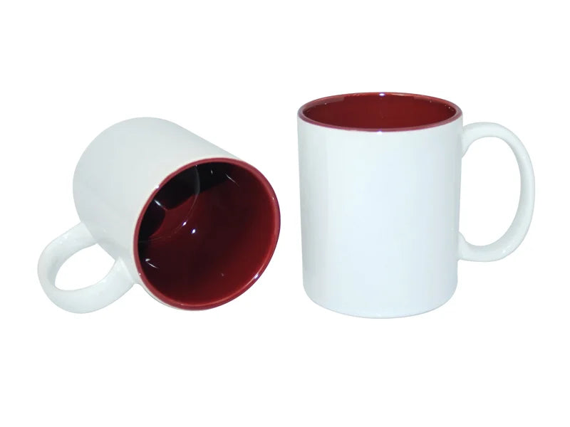 Sublimation 11oz Two-Tone Color Mugs - Maroon