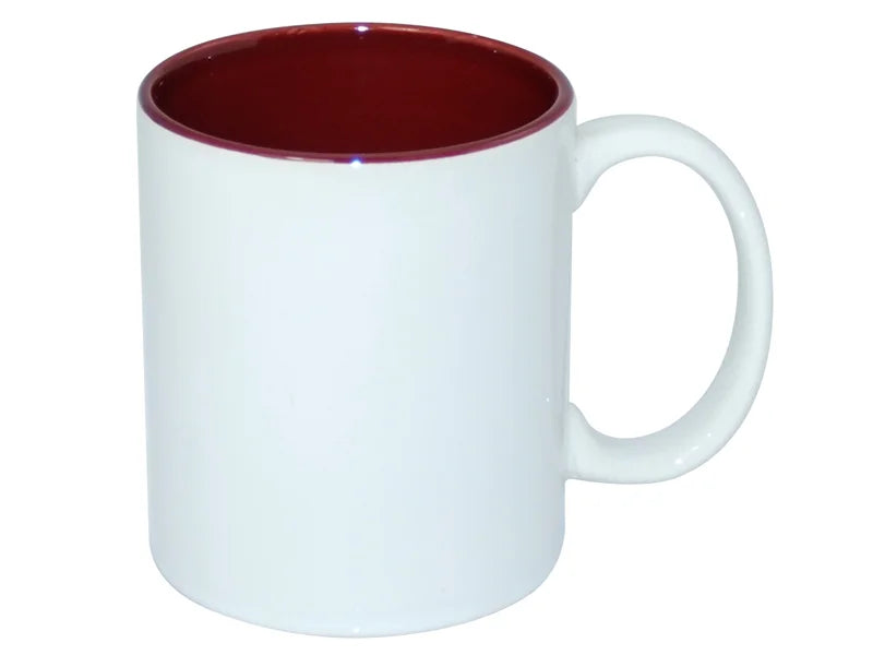 Sublimation 11oz Two-Tone Color Mugs - Maroon