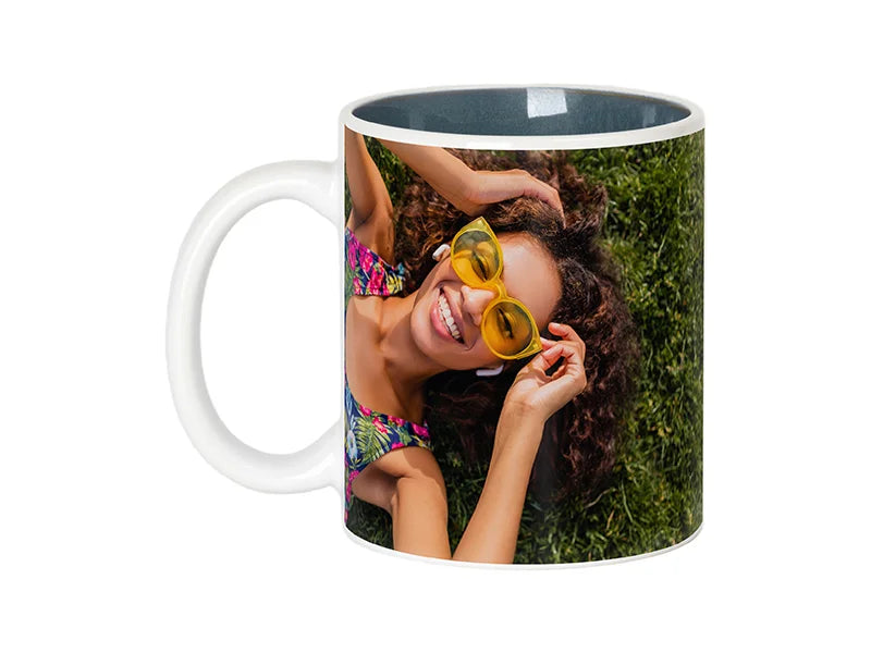 Sublimation 11oz Two-Tone Kiln-changed Color Mug (Lake Blue)