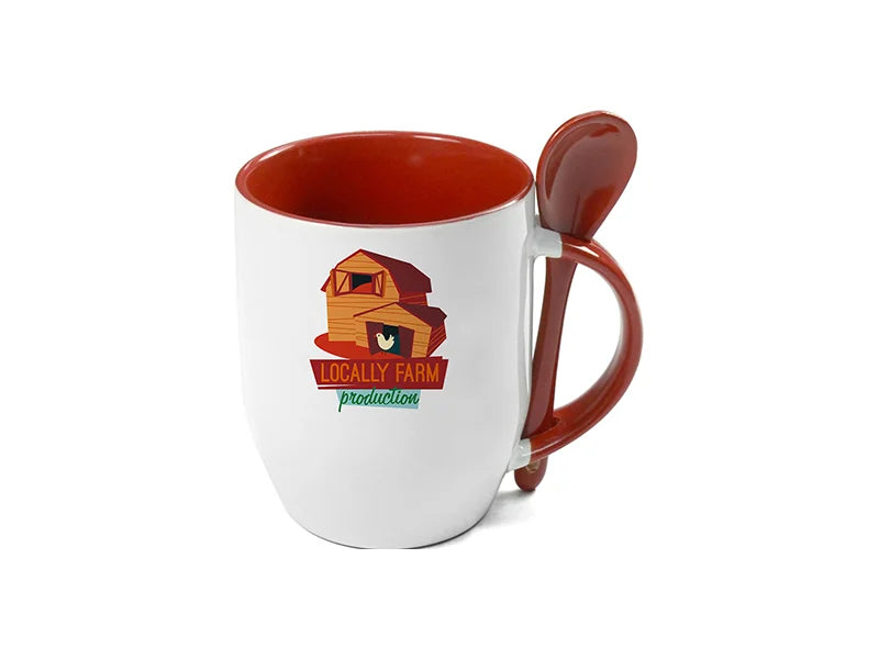 Color Sublimation Spoon Mug (Red)