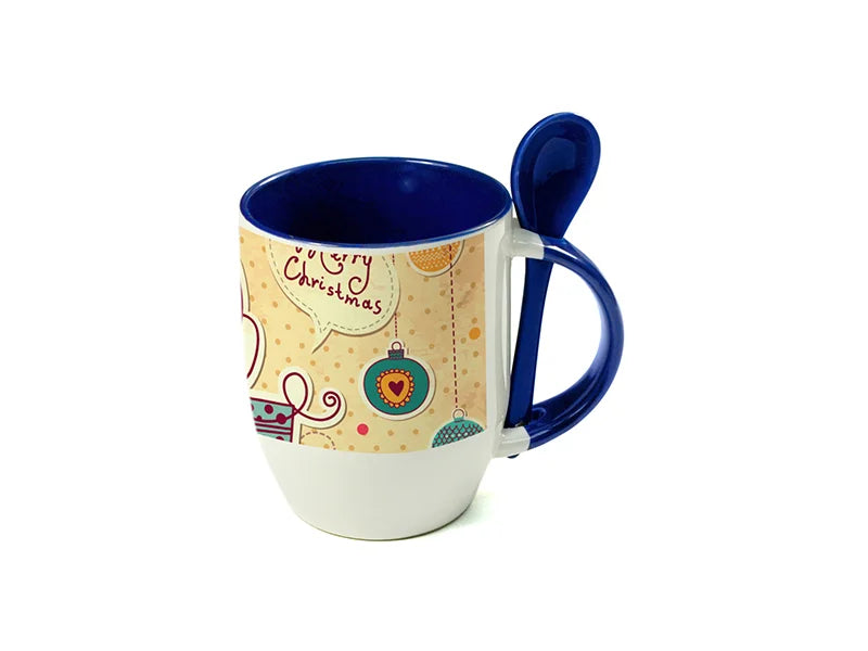 Color Sublimation Spoon Mug (Blue)