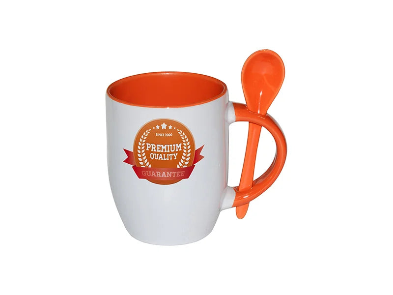 Color Sublimation Spoon Mug (Orange)