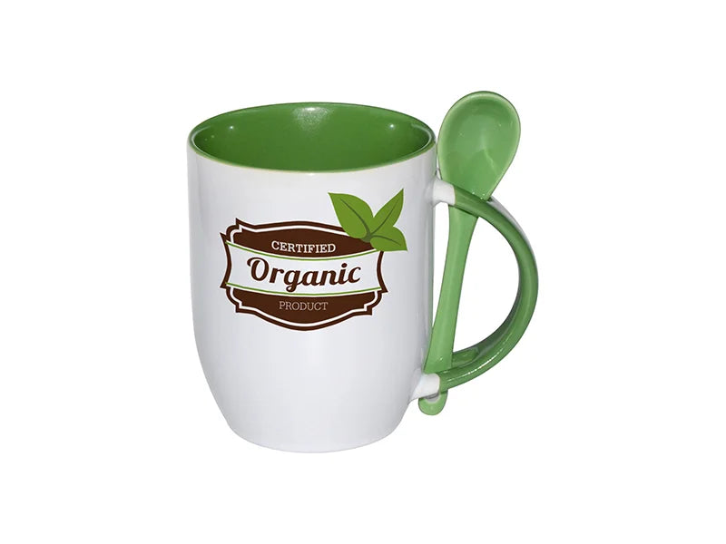 Color Sublimation Spoon Mug (Green)