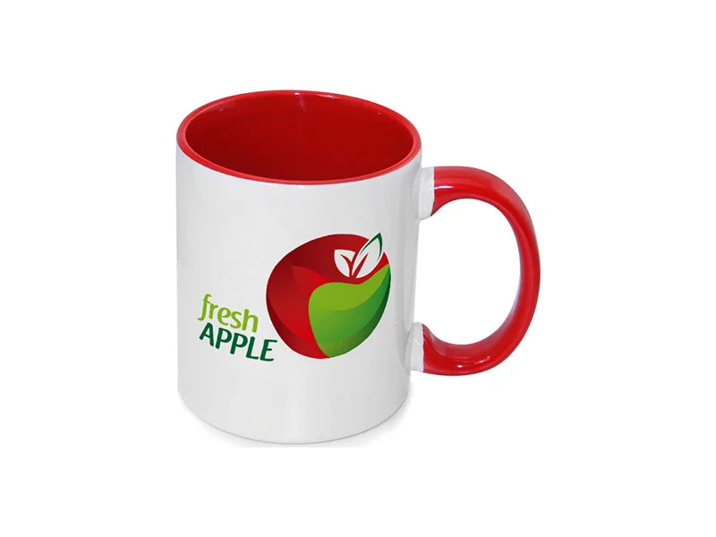 Sublimation 11oz Inner Rim Color Mug - Red