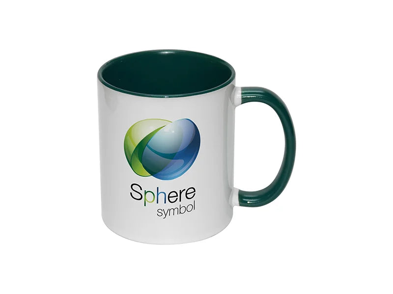 Sublimation 11oz Inner Rim Color Mug - Green