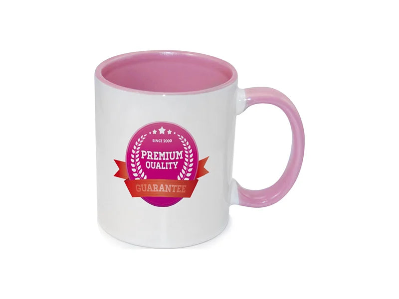 Sublimation 11oz Inner Rim Color Mug - Pink