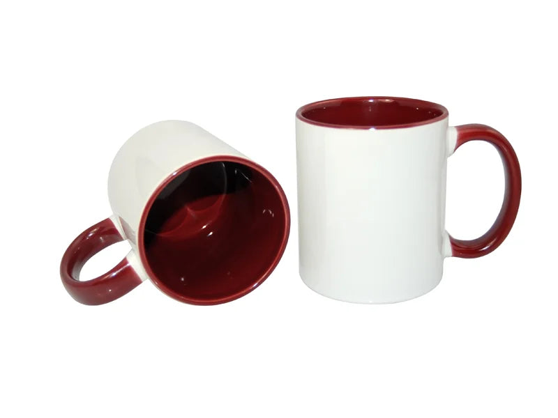 Sublimation 11oz Inner Rim Color Mug - Maroon