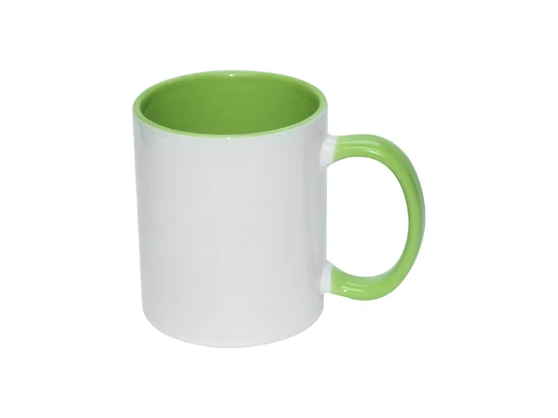 Sublimation 11oz Inner Rim Color Mug - Light Green