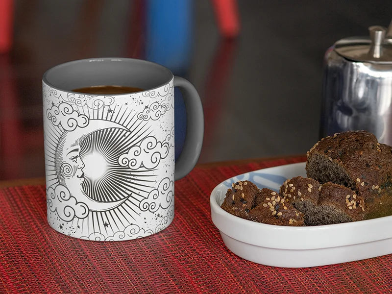 Sublimation Blanks 11oz Inner/Handle Color Mug Lunar Grey