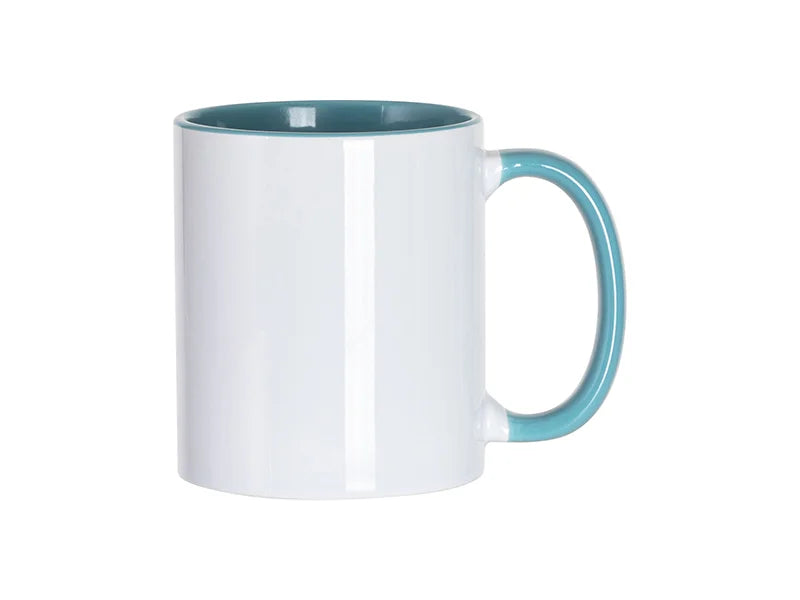 Sublimation Blanks 11oz Inner/Handle Color Mug Ocean Blue