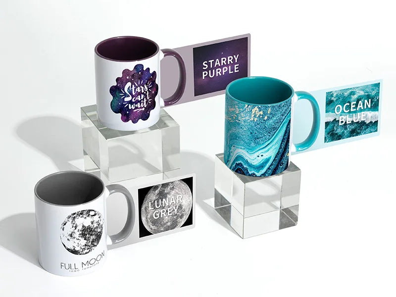 Sublimation Blanks 11oz Inner/Handle Color Mug Lunar Grey